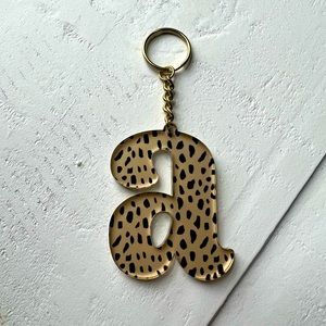 🐆Spotted Leopard Initial A Keychain - Stocking Stuffer
